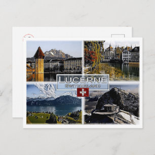 Lucerne - Switzerland - Mosaic - Postcard