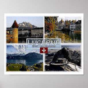Lucerne - Switzerland - Mosaic - Poster