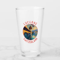 Lucerne Switzerland Retro Distressed Circle