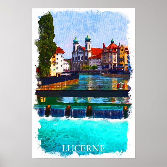 Lucerne Switzerland Swiss Europe Poster (Front)