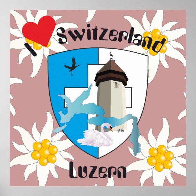 Lucerne Switzerland Switzerland Poster (Front)