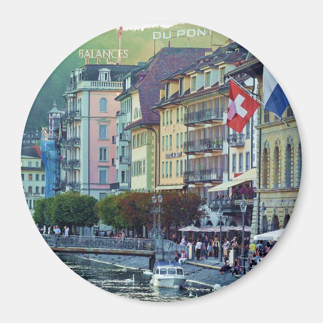 Lucerne Switzerland Travel Europe Photography Magnet (Front)