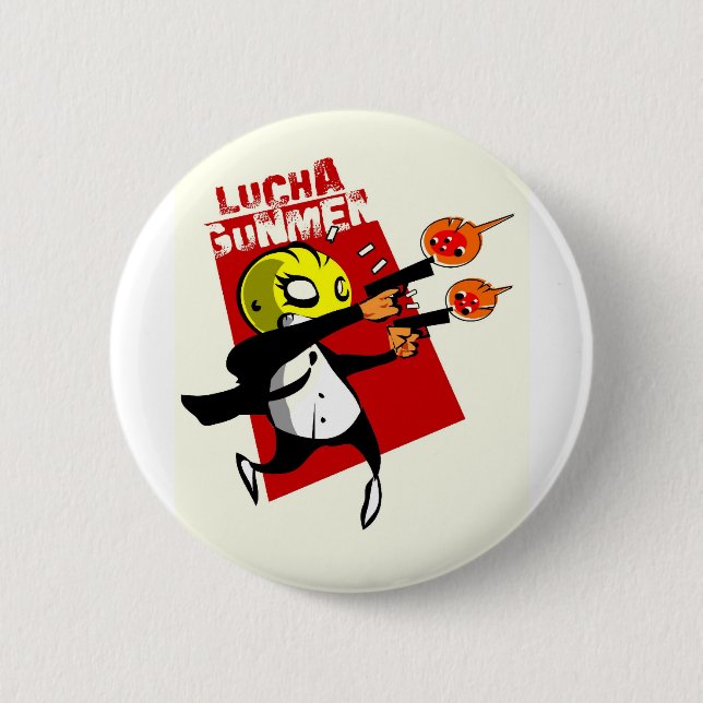 Lucha Gunmen 6 Cm Round Badge (Front)
