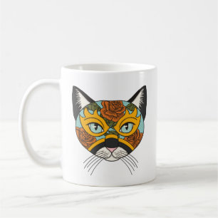 Lucha Libre Cat Coffee Mug