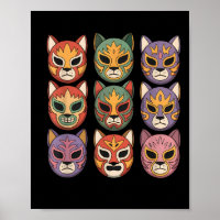 Lucha Libre Cat Mask Funny Luchador Mask Gato