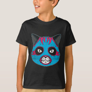 Lucha Libre Cat Wears Luchador Wrestling Mask T-Shirt