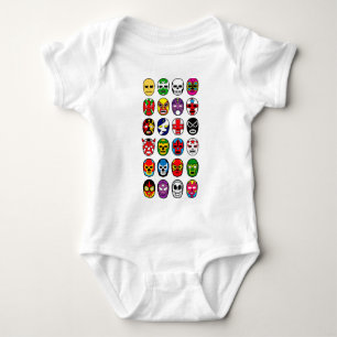 Lucha Libre Luchador Mexican Wrestling Masks Baby Bodysuit