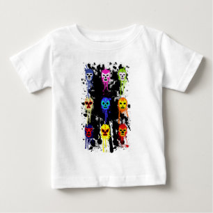 Lucha Libre Mask Mexican Wrestling Paint Splash Baby T-Shirt