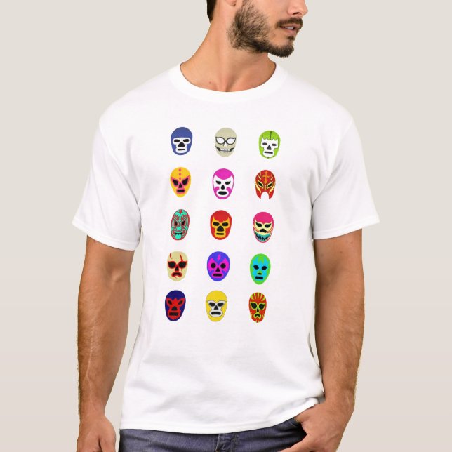Lucha Libre Mask Mexican Wrestling Tee (Front)