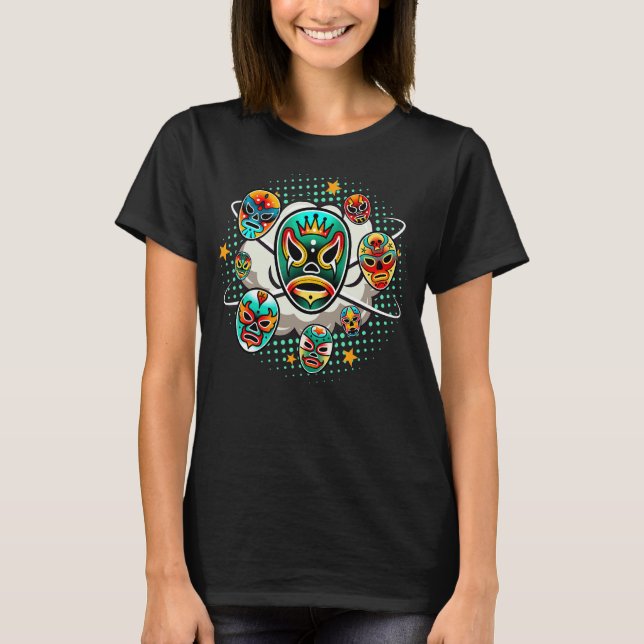 Lucha Libre Mask Mexico Luchador Mexican Wrestler T-Shirt (Front)