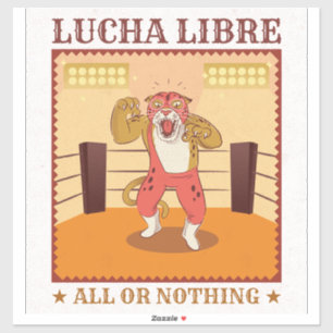 Lucha Libre Mask Retro Sports Poster Art