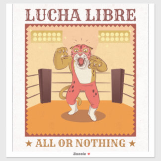 Lucha Libre Mask Retro Sports Poster Art