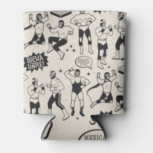 Lucha Libre: Mexican Wrestler pattern Can Cooler