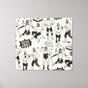 Lucha Libre: Mexican Wrestler pattern Canvas Print
