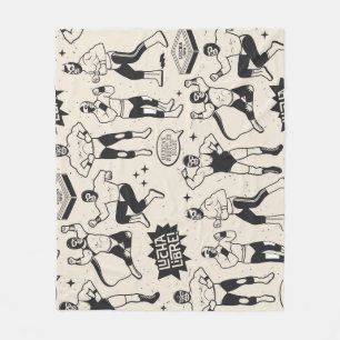Lucha Libre: Mexican Wrestler pattern Fleece Blanket