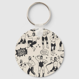 Lucha Libre: Mexican Wrestler pattern Key Ring