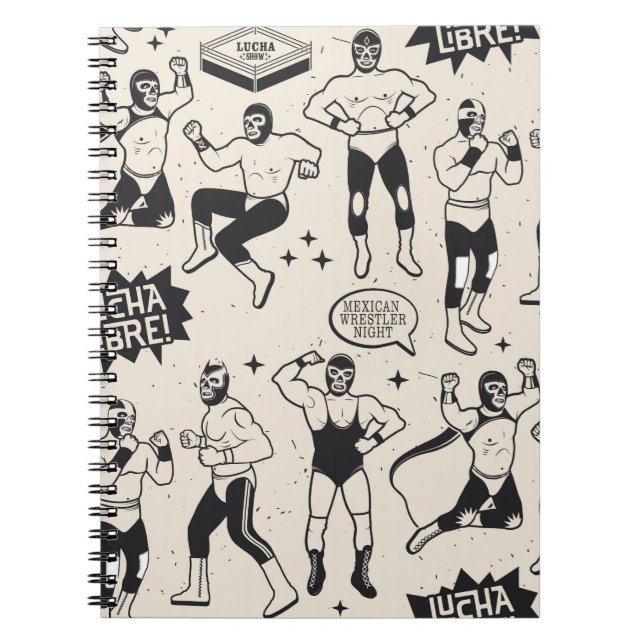 Lucha Libre: Mexican Wrestler pattern Notebook (Front)