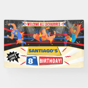 Lucha Libre Mexican Wrestling Birthday Banner