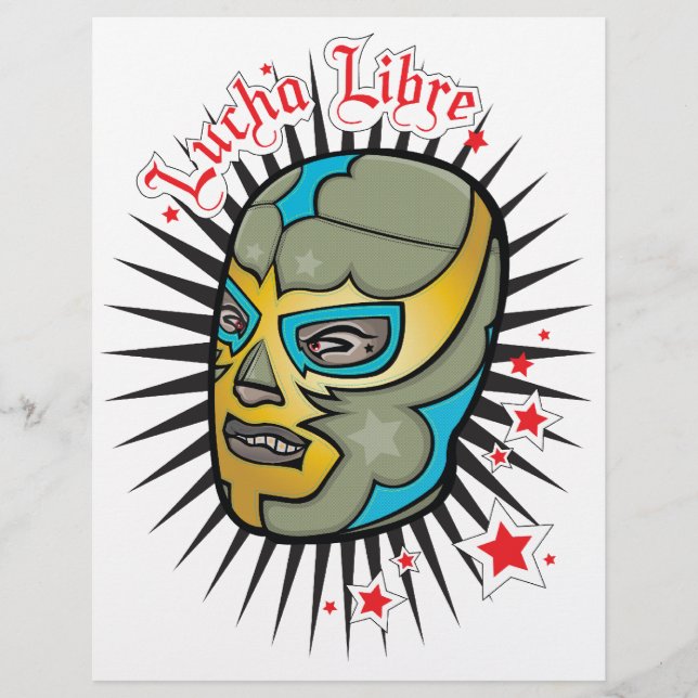 Lucha Libre Mexican Wrestling Mask Flyer (Front)