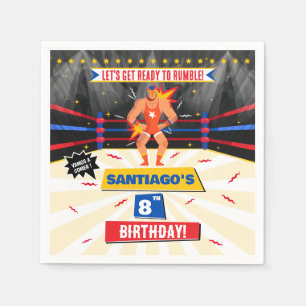 Lucha Libre Mexican Wrestling Party Paper Napkin