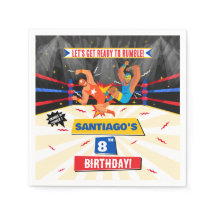 Lucha Libre Mexican Wrestling Party Paper Napkin