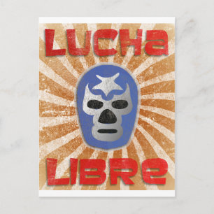 Lucha Libre Mexican Wrestling Postcard