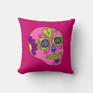 Lucha Libre Sugar Skull Cushion