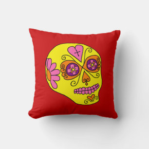 Lucha Libre Sugar Skull Cushion