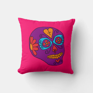 Lucha Libre Sugar Skull Cushion