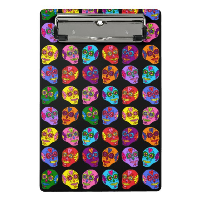 Lucha Libre Sugar Skull Mini Clipboard (Front)