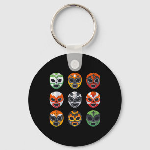 Lucha Libre Wrestling Mask Cinco De Mayo Mexican B Key Ring