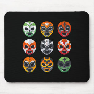 Lucha Libre Wrestling Mask Cinco De Mayo Mexican B Mouse Mat