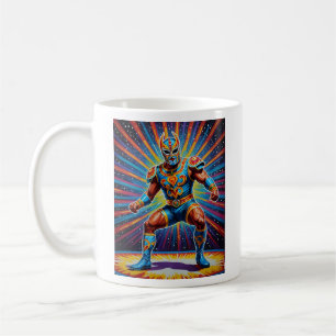 Luchador Cosmic Hero Pop Art T Shirt Coffee Mug