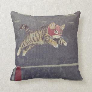 Luchador Kitty Cushion