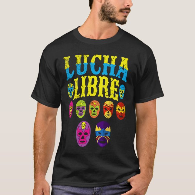 Luchador Masks Lucha Libre  1 T-Shirt (Front)