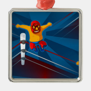 luchador metal tree decoration