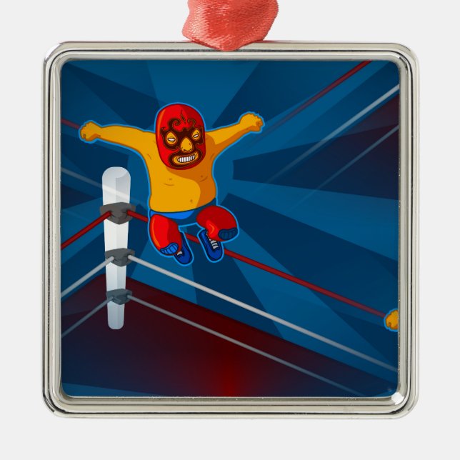 luchador metal tree decoration (Front)