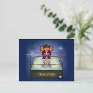 Luchadora Lucha Libre Mexican Wrestling Mug Postcard
