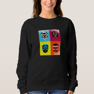 Luchadores Mexicanos - Mexican Wrestling Mask Merc Sweatshirt