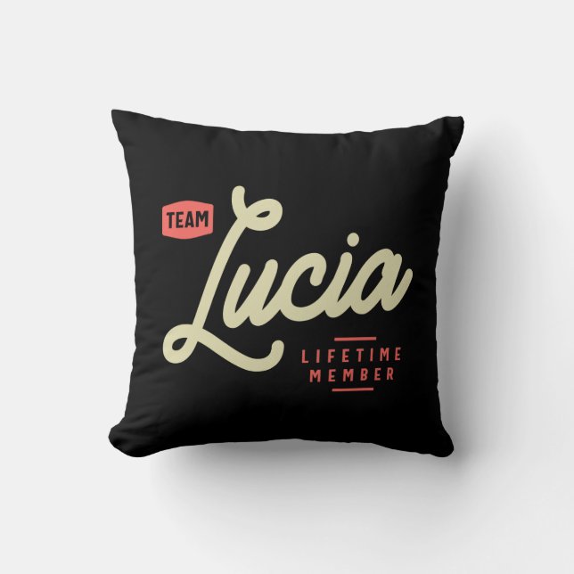 Lucia Name Personalised Birthday Name Lucia Cushion (Front)
