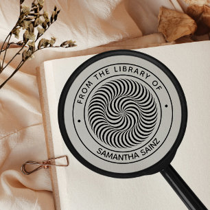 Lucid Optical Illusion From the Library of Book Ru Self-inking Stamp