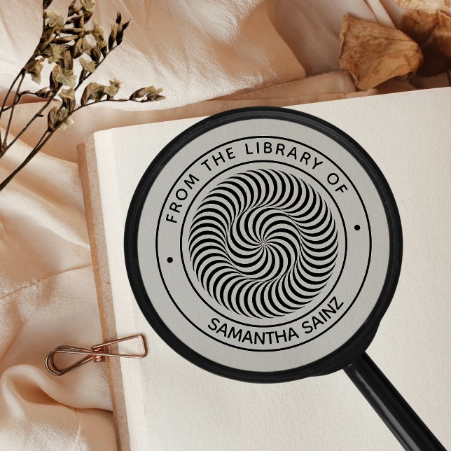 Lucid Optical Illusion From the Library of Book Ru Self-inking Stamp (Creator Uploaded)
