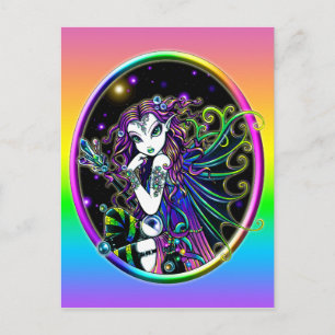 "Lucidia" Celestial Crystal Rainbow Fairy Postcard