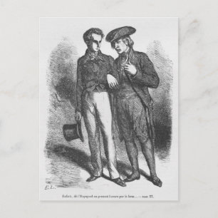 Lucien de Rubempre and Carlos Herrera Postcard
