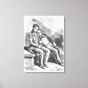 Lucien de Rubempre and David Sechard Canvas Print