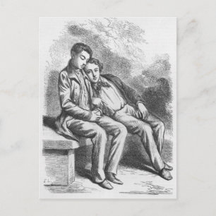 Lucien de Rubempre and David Sechard Postcard
