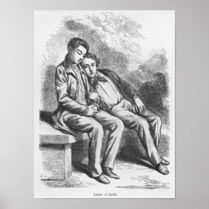 Lucien de Rubempre and David Sechard Poster