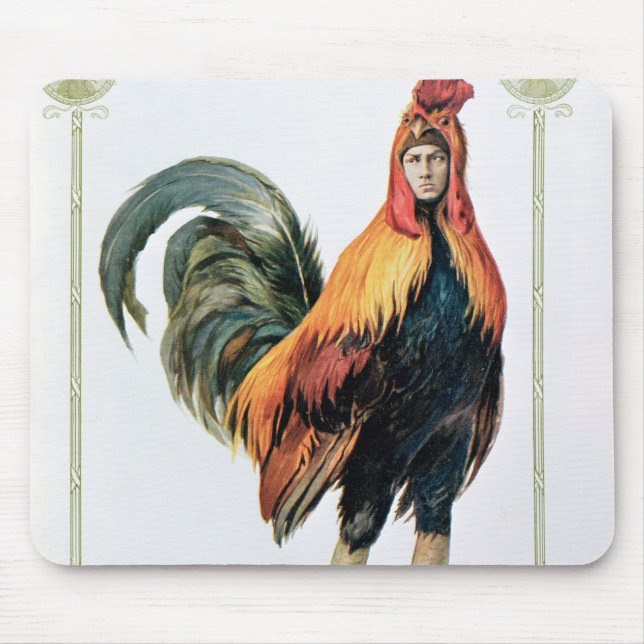 Lucien Guitry  in 'Chantecler' Mouse Mat (Front)