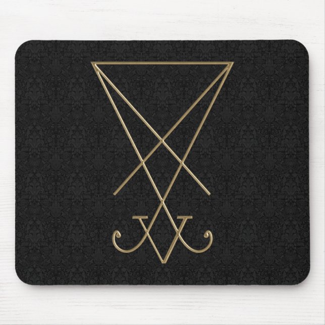 Lucifer Alchemy Sigil Gothic Art Mouse Mat (Front)