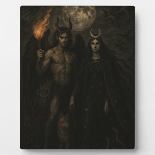 Lucifer and Diana – Witch’s Nocturne Illustration Plaque